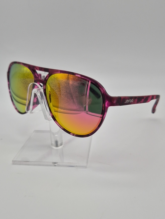 Accessories - Women's Pink Leopard Print Aviator Sunglasses